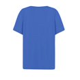 thumbnail image 5 of Yuyuzo Womens Summer Tops Notch V Neck Button Tunic Tops Short Sleeve Loose Summer Basic Tee Shirts, 5 of 5