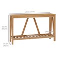 thumbnail image 3 of HOMCOM Farmhouse Console Table with Storage Shelf Anti-tipper for Entryway, 3 of 10