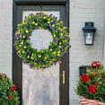 thumbnail image 1 of Spring Wreaths for Front Door, Summer Wreaths for Front Door, Plastic Colorful Wreath Spring and Summer Colorful Leaf Wreath Spring and Summer Decoration Gate Pendant, Spring Wreath for Front Door, 1 of 9