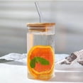 thumbnail image 4 of VogueV Lidded Glass Tumbler with Straw - Heat-Resistant Reusable Drinkware E, 4 of 8