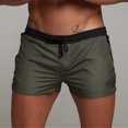 thumbnail image 2 of Shorts de Sport Solides pour Hommes, Shorts Classiques à Taille Patchwork, Shorts de Course à Séchage Rapide, Shorts Confortables à Taille Élastique, Shorts de Basketball Tendance pour l'Extérieur, Bas d'Entraînement Décontractés pour le Gym, 2 of 5