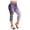 Purple, variant on Aboser Womens Faux Jean Capri Leggings Boho Floral Print Yoga Leggings Athletic High Rise Cropped Pants Stretch Slim Fitted Capris Butt Lift Tummy Control Legging