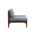 thumbnail image 4 of Linon Morningside Chaise Centrale d'Extérieur en Bois d'Acacia avec Coussins Gris en Noyer, 4 of 10