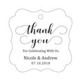 thumbnail image 1 of Darling Souvenir Custom Names Thank You For Celebrating With Us Wedding Hang Tags Personalized Party Tags-White-50 Tags, 1 of 1