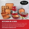 thumbnail image 4 of Gotham Steel 20-Piece Aluminum Ti-Ceramic Nonstick Cookware and Bakeware Set in Red, Pots and Pans Set, 4 of 9
