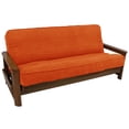 thumbnail image 1 of Housse de Futon Pleine en Microsuède Uni à Double Cordon de 8 à 9 Po - Tangerine Dream, 1 of 3