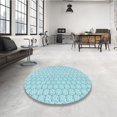 thumbnail image 4 of Ahgly Company Tapis Rectangulaire Électrique Bleu Lavable en Machine, 2 Pieds x 3 Pieds, 4 of 7