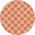 thumbnail image 1 of Ahgly Company Machine Washable Indoor Round Transitional Orange Red Orange Area Rugs, 5' Round, 1 of 7