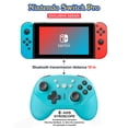 thumbnail image 4 of Manette de Jeu Bluetooth Manette pour Switch Manette Pro Joystick Sans Fil pour Console de Jeu Nintendo Switch Bleu, 4 of 8