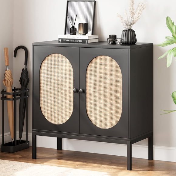 2025 New Buffet Cabinet, Storage Cabinet with Glass Doors and Shelves, Accent Cabinet Sideboard Wood Console Cabinet with Storage Entryway Cabinet for Living Room, Dining Room, Hallway