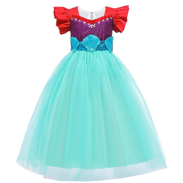 Birdeem Kids Girls Paillette Pageant Gown Costume Party Princess Wedding Dress