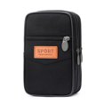 thumbnail image 1 of Multi Layer Men Phone Pouch Waist Bag Fanny Pack Canvas Purse (Camel 2), 1 of 6