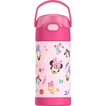 Bouteille isotherme Thermos Kids Funtainer en acier inoxydable de 12 oz avec paille rabattable, Minnie
