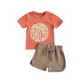thumbnail image 1 of EYIIYE Haut à Manches Courtes en Coton et Lin pour Bébé Garçon + Shorts, 1 of 8