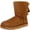 Châtaigne, variante sur Ugg Botte en Suède Noire à la Cheville pour Femme Bailey Bow II - 6M