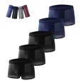thumbnail image 2 of Dagugfen Mens Underwear Mesh Mid Waist Seamless Breathable Comfy Thin No Chafe Lightweight Boxers 5 Pack, 2 of 3