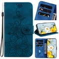thumbnail image 1 of Compatible with Samsung Galaxy A02 Embossed Lily Wallet Case with Card Holder PU Leather Flip Cover, 1 of 5