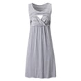 thumbnail image 1 of Bwiyojiz Tailles P-TTG Vêtements de Maternité Été Mode Rayé Allaitement Enceinte Patchwork Femme Robe d'Allaitement Sans Manches Col Rond Vêtements pour Femmes, Cadeaux d'Amitié pour Femmes, 1 of 4