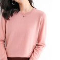 thumbnail image 4 of Duoif Chandails pour Femmes Chandails Légers Tendance pour Femmes Manches Longues Col Rond Léger Doux Tricoté Chandail Blouse Tricotée Chandails pour Femmes Hauts pour Femmes Rose TG, 4 of 5