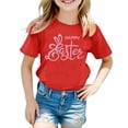 thumbnail image 1 of LUOGENLI T-Shirt pour Filles T-Shirt Décontracté pour Enfants Mode Imprimé Col Rond Manches Courtes T-Shirt Chemises pour Filles Travail Grande Taille Rouge 8-9 Ans, 1 of 4