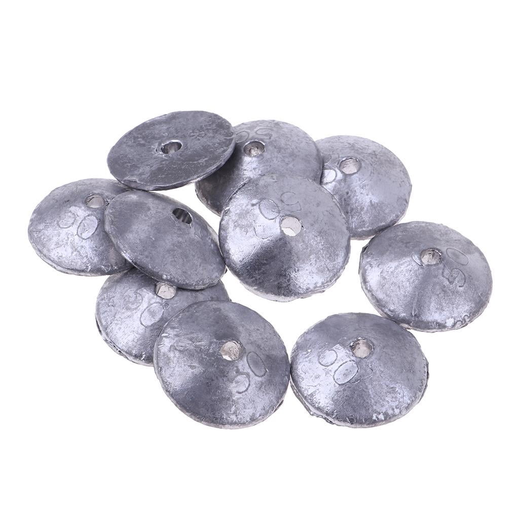 koolsoo 10Pcs/set Fishing Weights Fishing Sinker Weight for Any Waters 50g