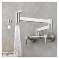 thumbnail image 1 of Brass Pot Filler Faucet Folding Kitchen Faucet With Double Joint Swing Arms Rotated Tap Wall Mounted For Hot And Cold Water ,Effortless Installation, 1 of 7