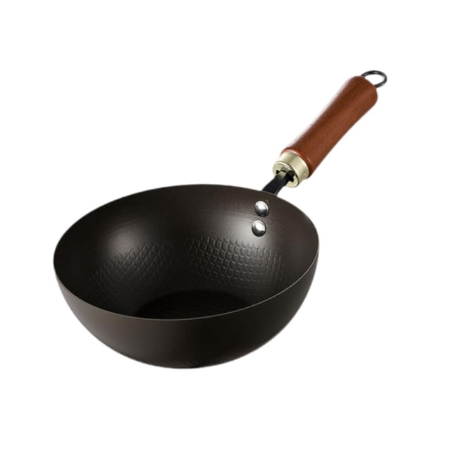 veasfak Iron Wok Induction Cooker Boiling Chinese Wok for Camping Kitchen Restaurant 20CM