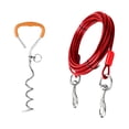 thumbnail image 1 of Dog Tie Out Stake Kit Heavy Duty Metal Pet Ground Small Medium Dogs Outdoor Training Pull Tether, 1 of 5