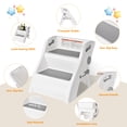 thumbnail image 3 of Folding Toddler Step Stool, Anti-Slip 2 Step Stool Kids Training Ladder with Safety Lock for Potty and Bathroom Sink, Kitchen Stool Helper, 3 of 10