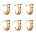 thumbnail image 1 of Hooks Storage Solution for Ceiling Curtain Rod 6Pcs Installation Hook Hanger Bracket Rose Gold for Durable Support and Organization, 1 of 3