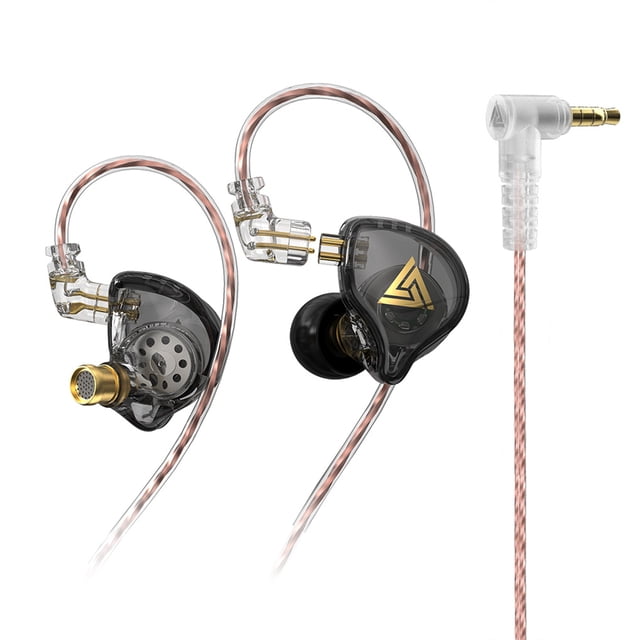 QualitChoice AK6 PLUS Écouteurs Filaires Oreillette à Réduction de Bruit Casque avec Embouts Noirs Sans Micro 1 Ensemble