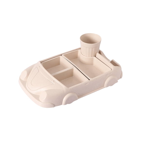 Fiber Car Food Tray Division Cute Split Design Set Bowl Tableware