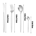 thumbnail image 3 of Stainless Steel Cutlery Set, 24-Piece Kit Fork Spoon Collection, Ergonomic Handle Design, Complete Dining Service for Everyday Meals and Hosting, Durable Easy-Clean Utensils, 3 of 6