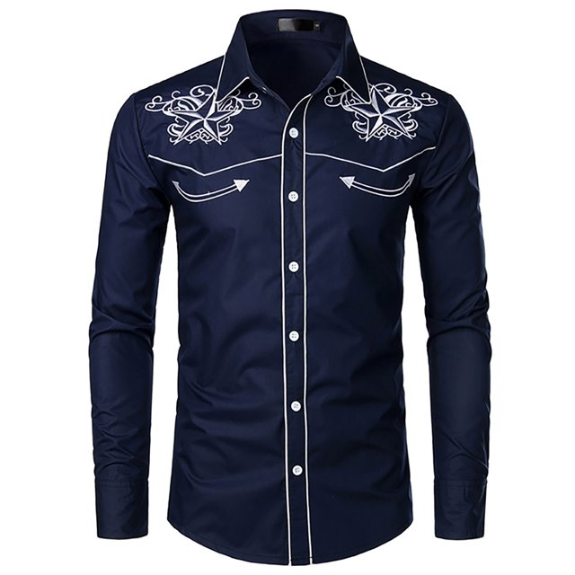 Pompotops Pull Décontracté Brodé à Manches Longues pour Hommes Automne Hiver en Solde