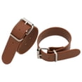thumbnail image 2 of Children\'s Bicycle Leather Basket Strap With Metal Buckle Adjustable Kids Bike brown, 2 of 8