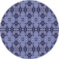 thumbnail image 1 of Ahgly Company Machine Washable Indoor Round Transitional Blue Area Rugs, 3' Round, 1 of 7