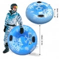 thumbnail image 3 of Graflsoa Durable 120cm Inflatable PVC Snow Tube for Winter Fun - Light Blue Snowflake Design, Universal Size for All Ages, Easy to Carry & Safe for Skiing, 3 of 6
