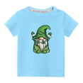 thumbnail image 2 of EGNMCR Chemisiers et Chemises à Manches Courtes à Col Rond Tout-Petits Enfants Garçons Filles Mode Mignon Col Rond Imprimé Haut à Manches Courtes Blouse Fille, 2 of 6