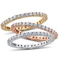 thumbnail image 1 of 1ct Diamond Eternity Wedding Ring in 14k White, Yellow, Rose Gold Lab Grown, 1 of 1