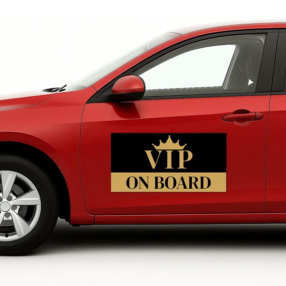 VIP On Board Car Magnet Sign by DC | Flexible Car Magnetic Sheets with ...
