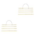 thumbnail image 4 of Decodeary 21CM-61CM DIY Magnetic Wooden Photo Hanger Poster Scroll Print Picture Frame Beige 51cm 2Set, 4 of 6