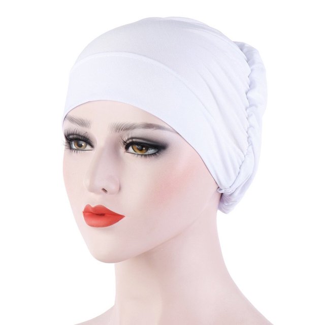 Bonnet de Nuit Noué Doux Couleur Unie pour Femmes