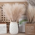 thumbnail image 3 of Artificial Fluffy Reed Grass Branches Home Decoration Housewarming Gifts  Light Yellow, 3 of 8