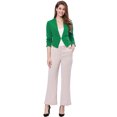 thumbnail image 3 of INSPIRE CHIC Veste Blazer Courte Sans Col pour Femme, de Travail/bureau/affaires Décontracté, 3 of 6
