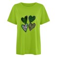 thumbnail image 2 of QIPOPIQ T-Shirts à Manches Courtes pour Femmes à Col Ras du Cou T-Shirts de la Saint-Patrick T-Shirt Trèfle pour Dames T-Shirt Vert T-Shirts de la Saint-Patrick T-Shirts Léopard Cœur T-Shirts Amples pour les Fêtes T-Shirts Graphiques Offres, 2 of 4
