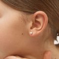 thumbnail image 3 of Boucles d'Oreilles Classiques en Argent Sterling 925 4 mm Roses avec Perles Simulées pour Tout-Petits, Bébés Filles, 3 of 7