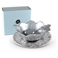 thumbnail image 1 of Arthur Court Designs Aluminum 3-pieces Antler Condiment Server Bowl 7 inch Diameter Tray, 1 of 4