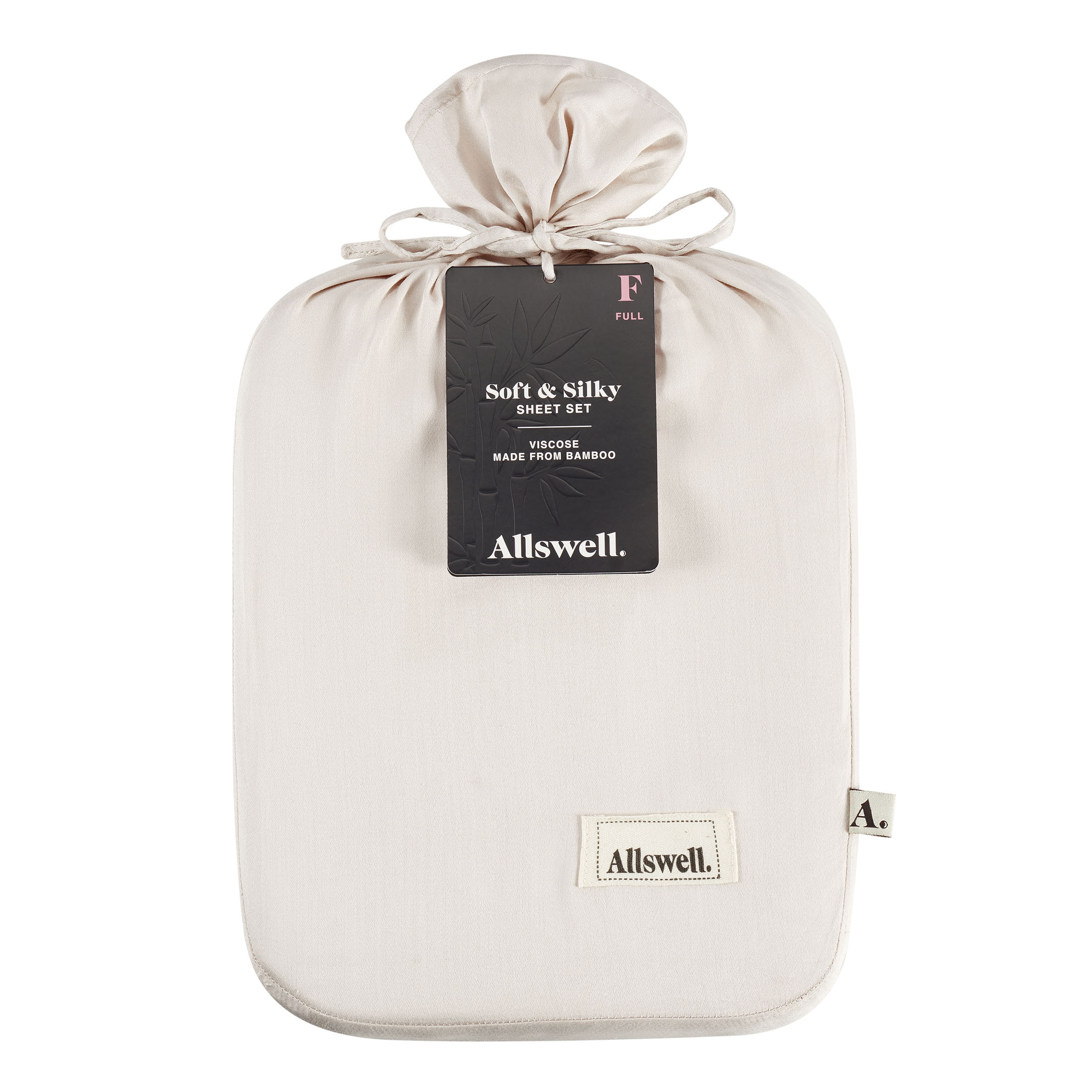 Allswell 300 Thread Count Soft & Silky 4-Piece Viscose from Bamboo Sateen Sheet Set