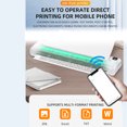 thumbnail image 3 of Portable Printer Wireless Inkless Printer Supports 8.26''x11.69'' Thermal Paper Printer BT Connection Printer A4 Thermal Paper Compatible with iOS, Android & Laptop for Office Car Home, Trav, 3 of 7
