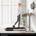 thumbnail image 2 of SuperFit Tapis Roulant Pliant 2,25 Hp 2 en 1 à Double Affichage pour Jogging avec Contrôle par Application Blanc, 2 of 9